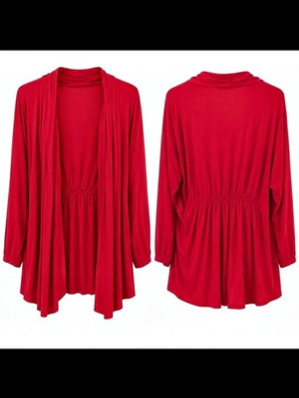 Red Long Sleeve Midi Dress Like New